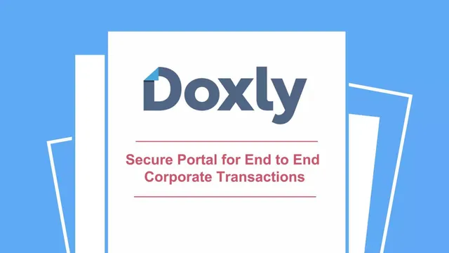 Product / solution slide 2 from Doxly