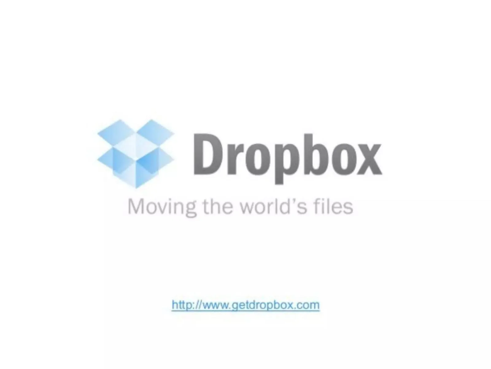 Dropbox pitch deck slide