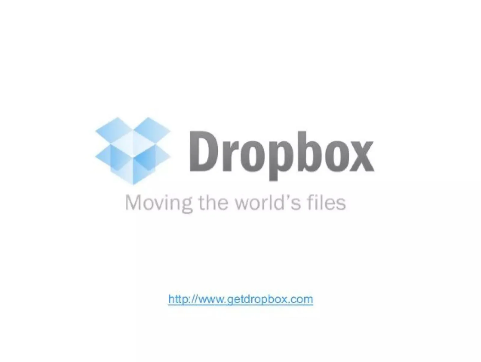 Dropbox pitch deck slide