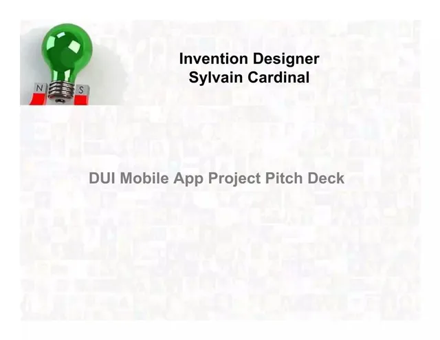 dui app pitch deck cover