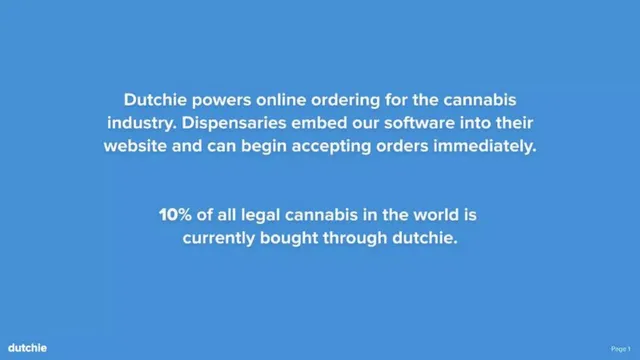 Product / solution slide 2 from Dutchie