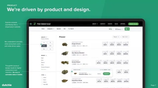 Product / solution slide 8 from Dutchie