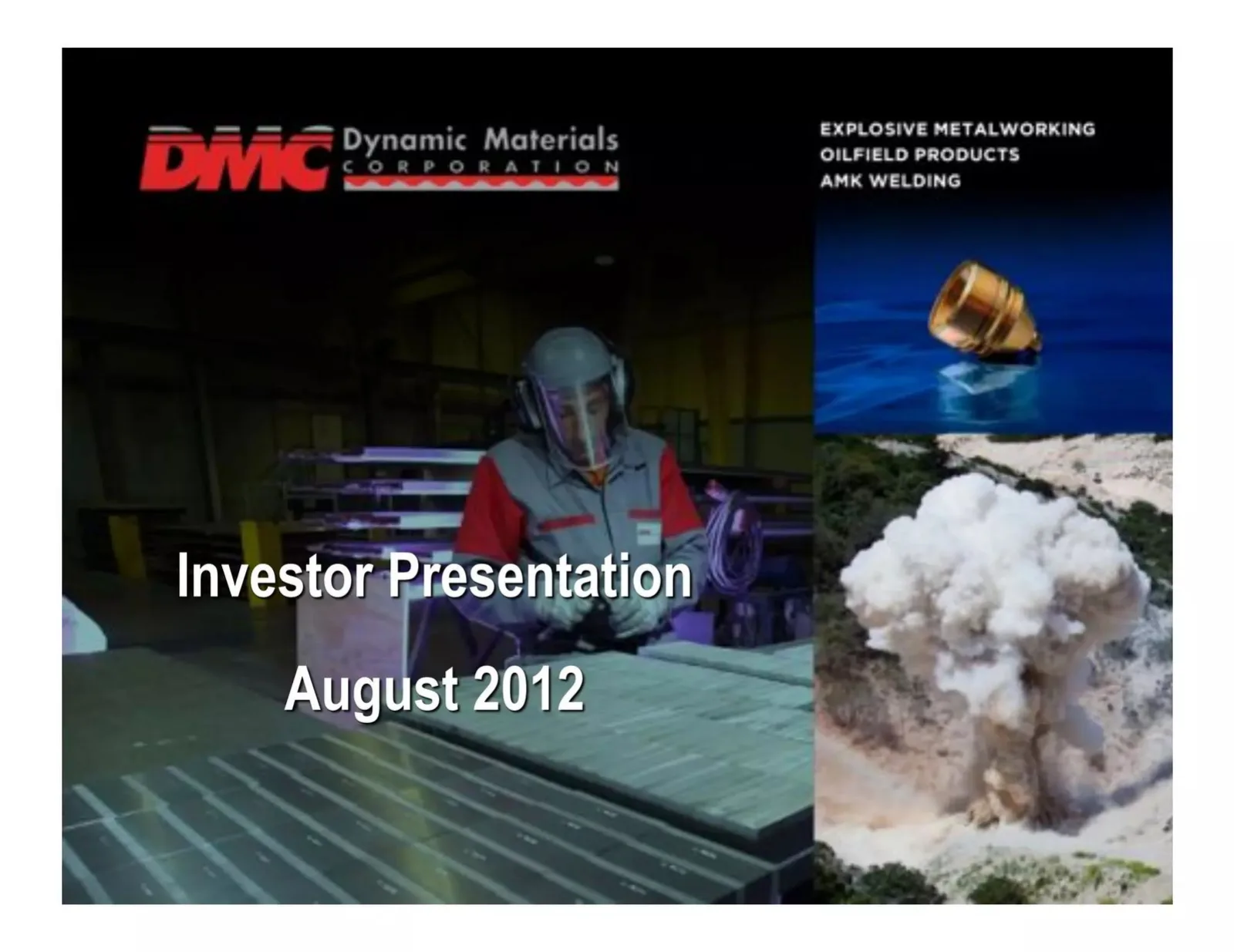 Dynamic Materials Corporation (DMC) pitch deck slide