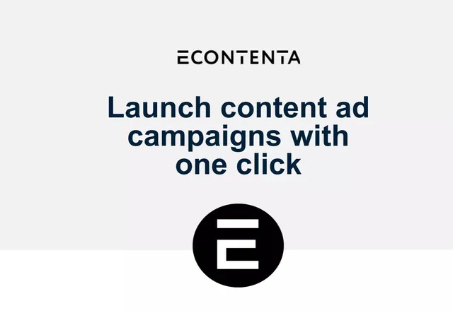 E-Contenta pitch deck cover