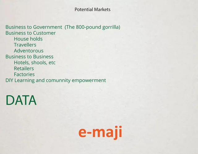 Market analysis / overview slide 8 from E maji