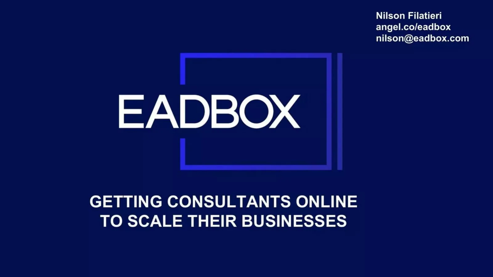 Eadbox pitch deck slide