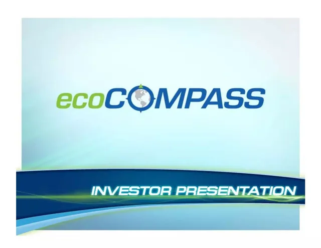 EcoCompass pitch deck cover