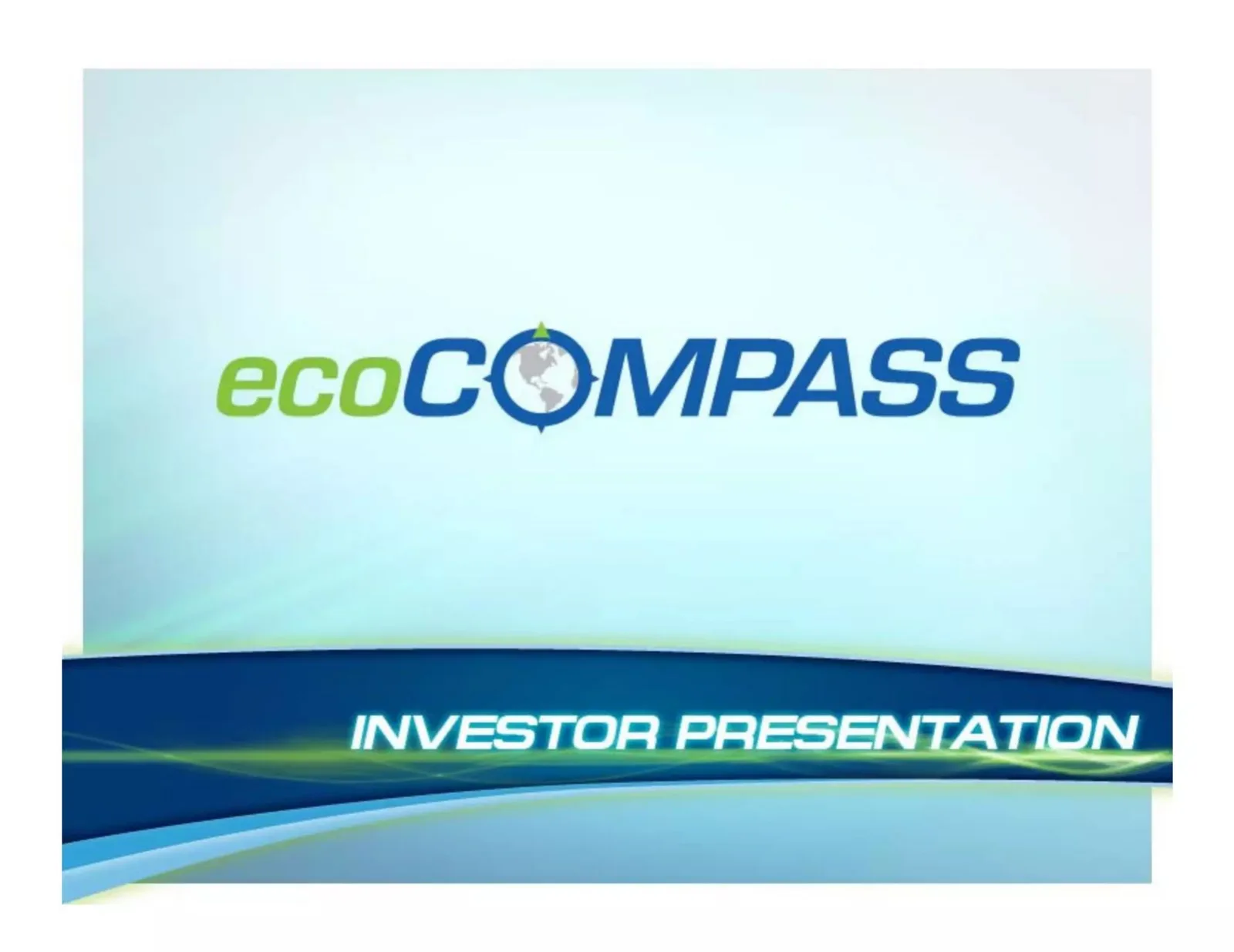EcoCompass pitch deck slide