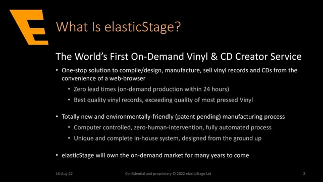 Product / solution slide 2 from ElasticStage