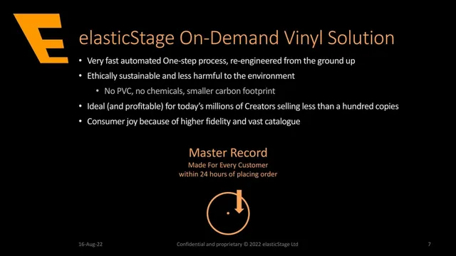 Product / solution slide 7 from ElasticStage