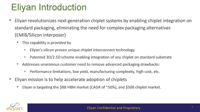 Product / solution slide 2 from Eliyan