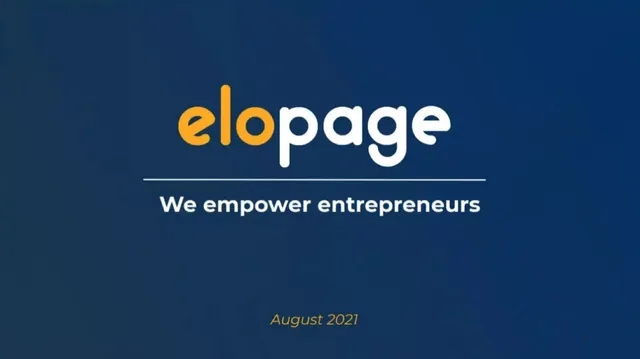 elopage pitch deck cover