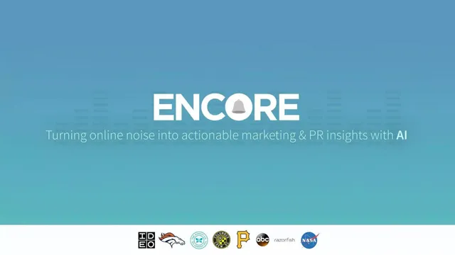 Encore Alert pitch deck cover