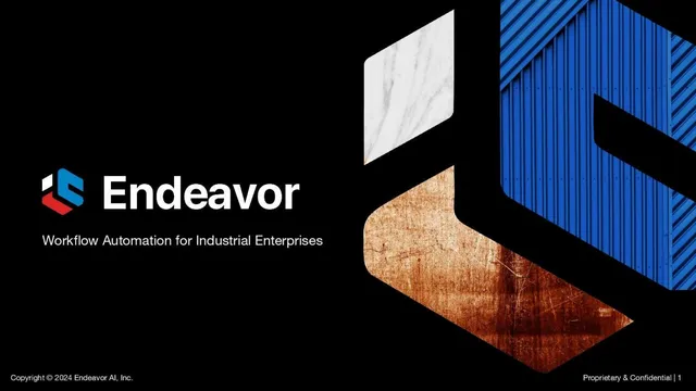 Endeavor pitch deck cover
