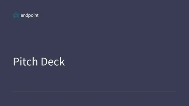 Endpoint pitch deck cover
