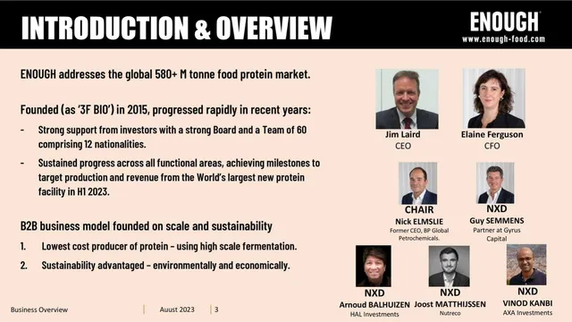 Company overview slide 3 from Enough