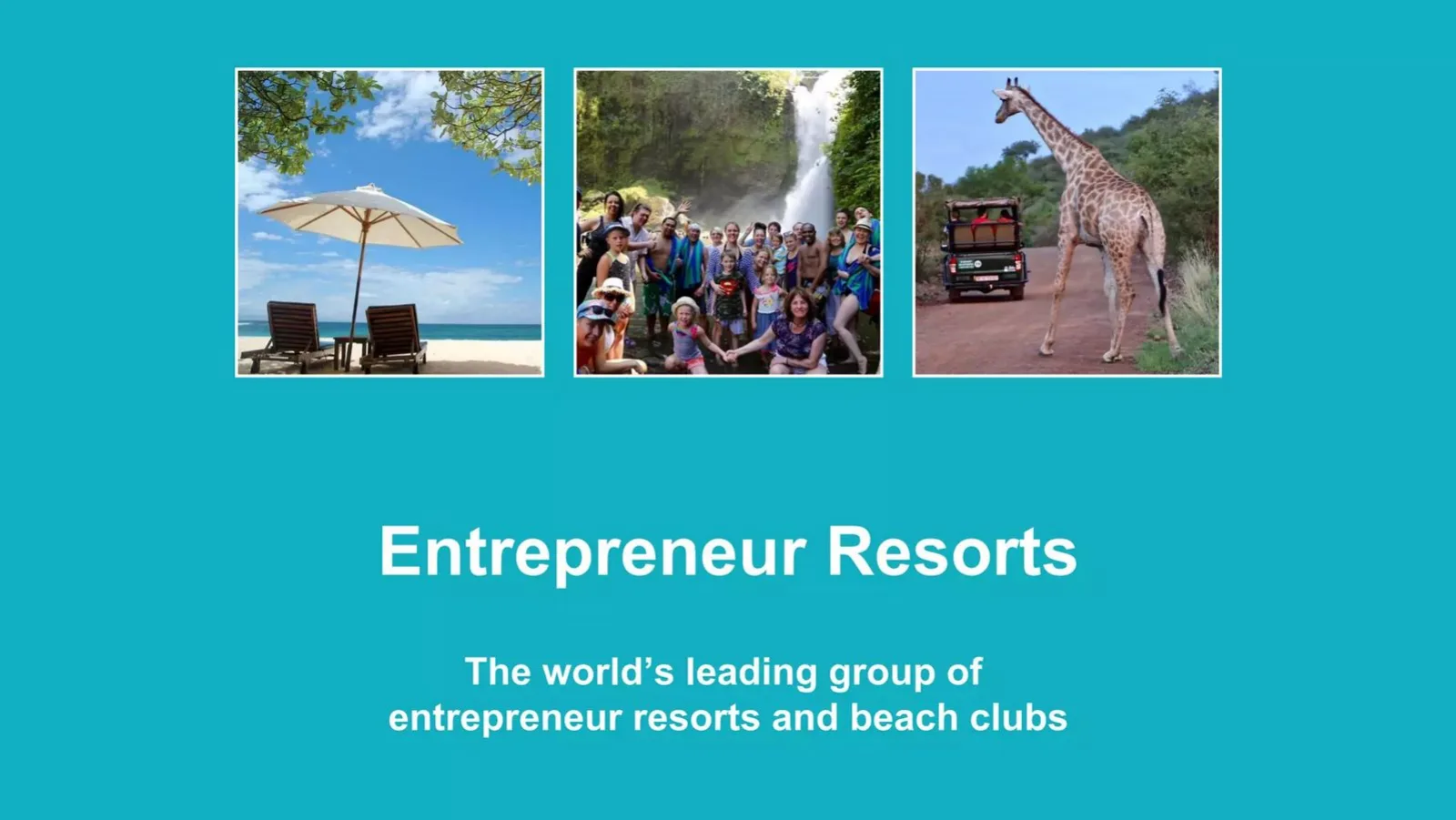 Entrepreneur Resorts pitch deck slide