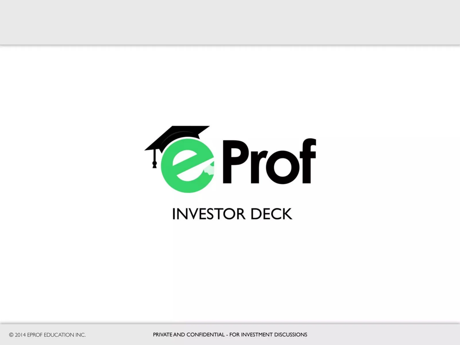 eProf.com (eProf Education Inc.) pitch deck slide