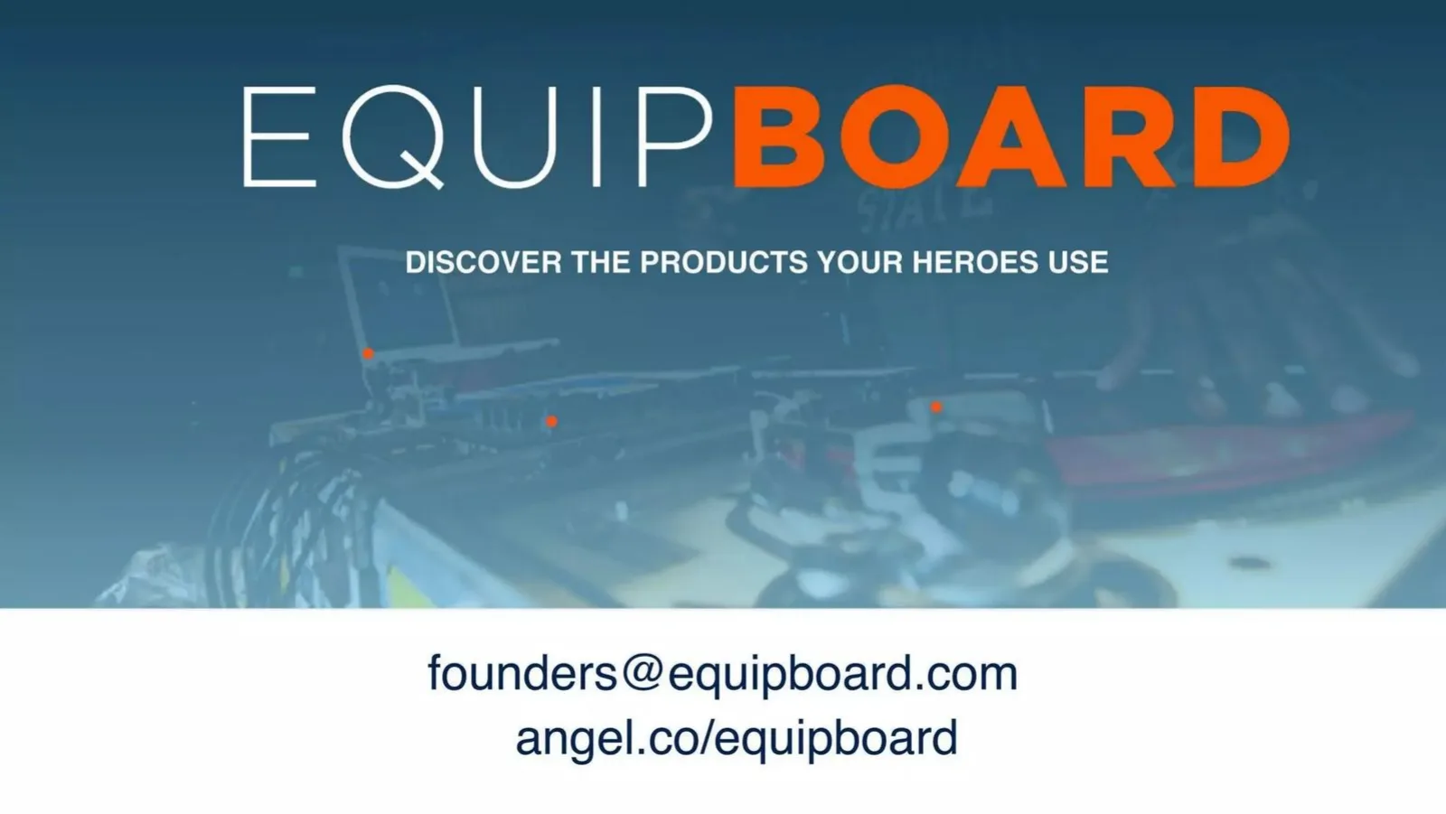 Equipboard pitch deck slide