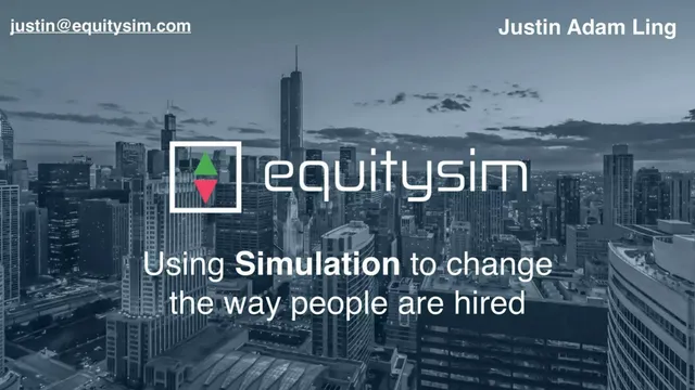 EquitySim pitch deck cover