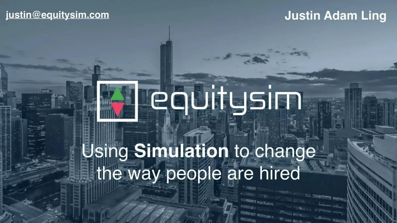EquitySim pitch deck slide