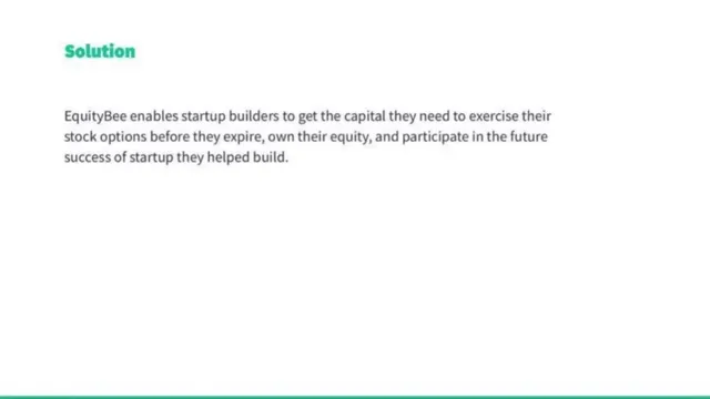 Product / solution slide 3 from EquityBee