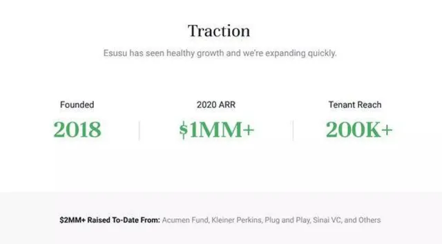 Traction slide 8 from Esusu