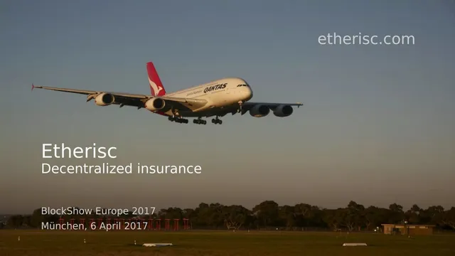 Etherisc pitch deck cover