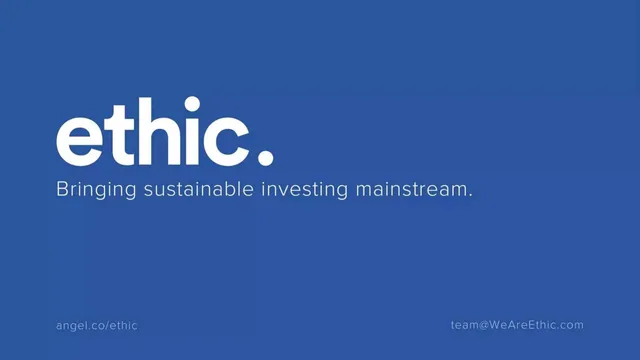 Ethic pitch deck cover