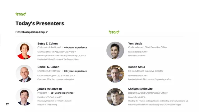 Team slide 7 from eToro