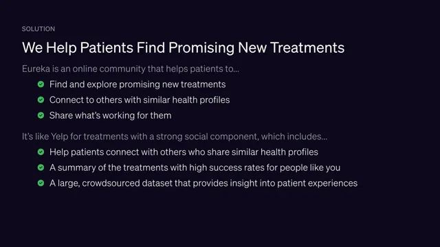 Product / solution slide 4 from Eureka Health