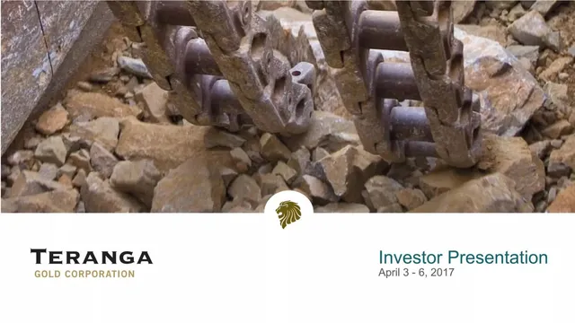 Teranga Gold Corporation pitch deck cover
