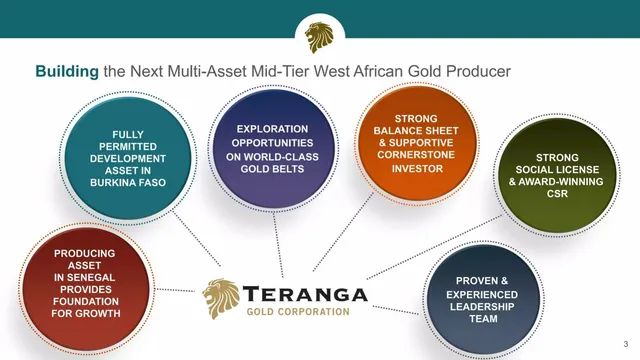Company overview slide 3 from Teranga Gold Corporation