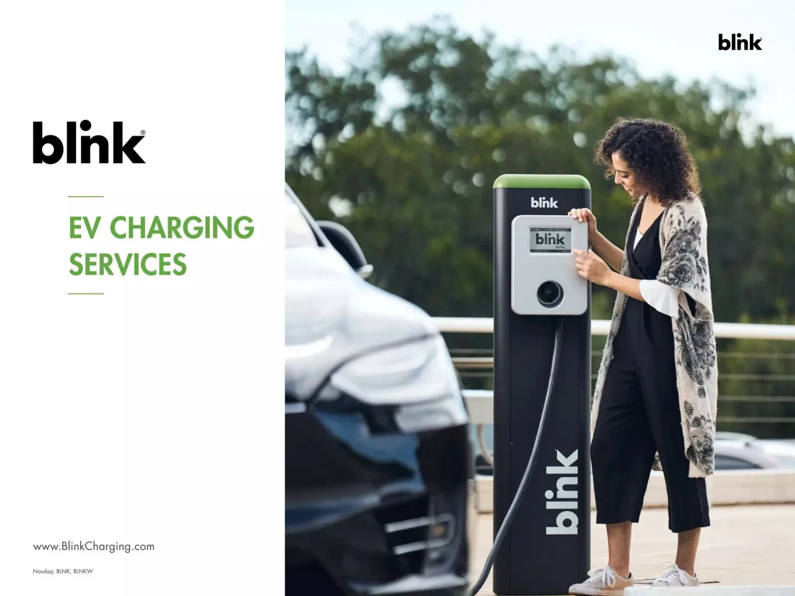 Blink Charging pitch deck slide