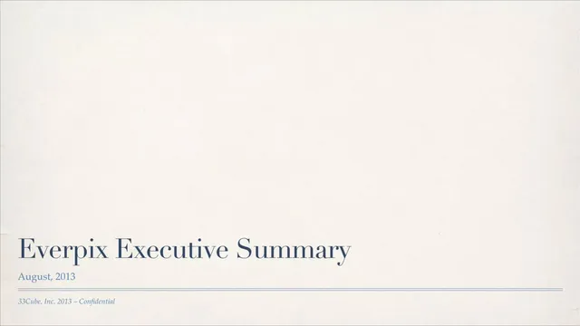 Everpix pitch deck cover