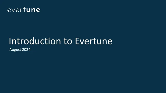 Evertune pitch deck cover