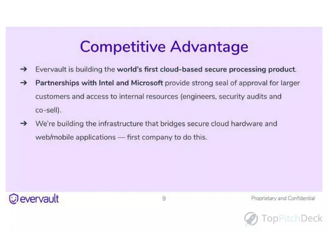 Competitors slide 9 from Evervault