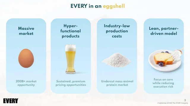 Market sizing / opportunity slide 3 from EVERY (formerly Clara Foods)