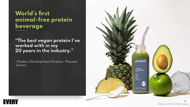 Reviews / testimonials / feedback slide 9 from EVERY (formerly Clara Foods)
