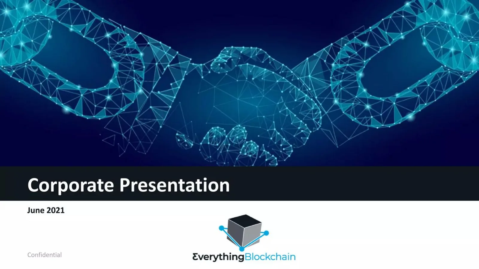 Everything Blockchain, Inc. pitch deck slide