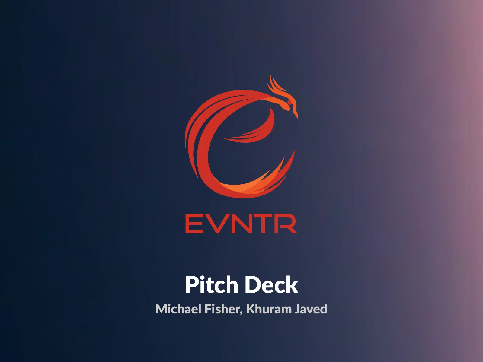 Evntr pitch deck slide
