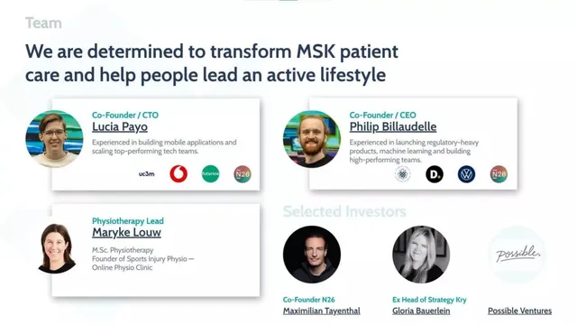 Team slide 12 from Exakt Health