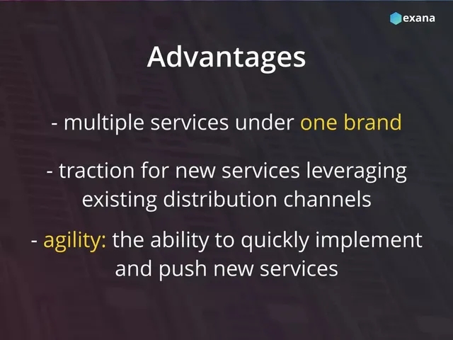 Product / solution slide 7 from exana.io