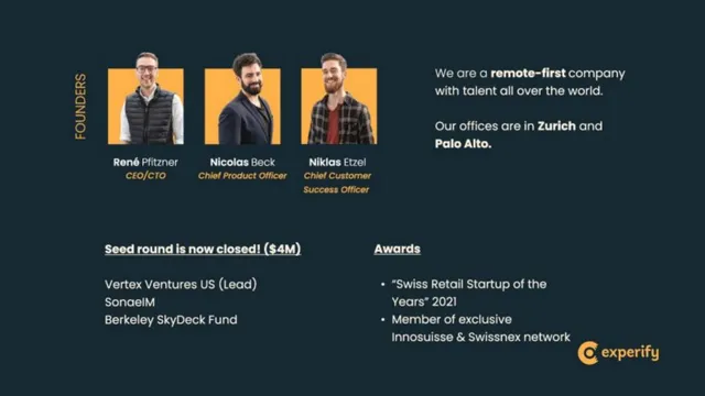 Team slide 9 from Experify