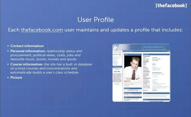 Product / solution slide 5 from Facebook's First