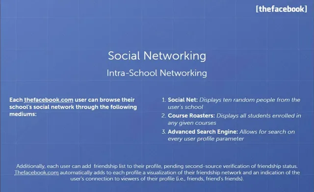 Product / solution slide 7 from Facebook's First