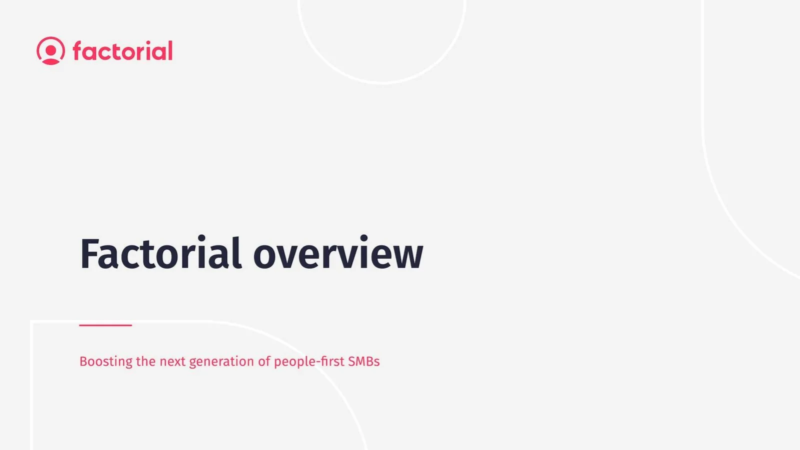 Factorial pitch deck slide