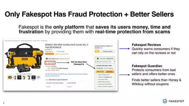 Product / solution slide 4 from Fakespot