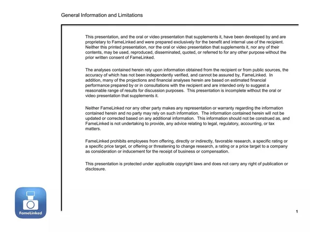 Disclaimer slide 2 from FameLinked