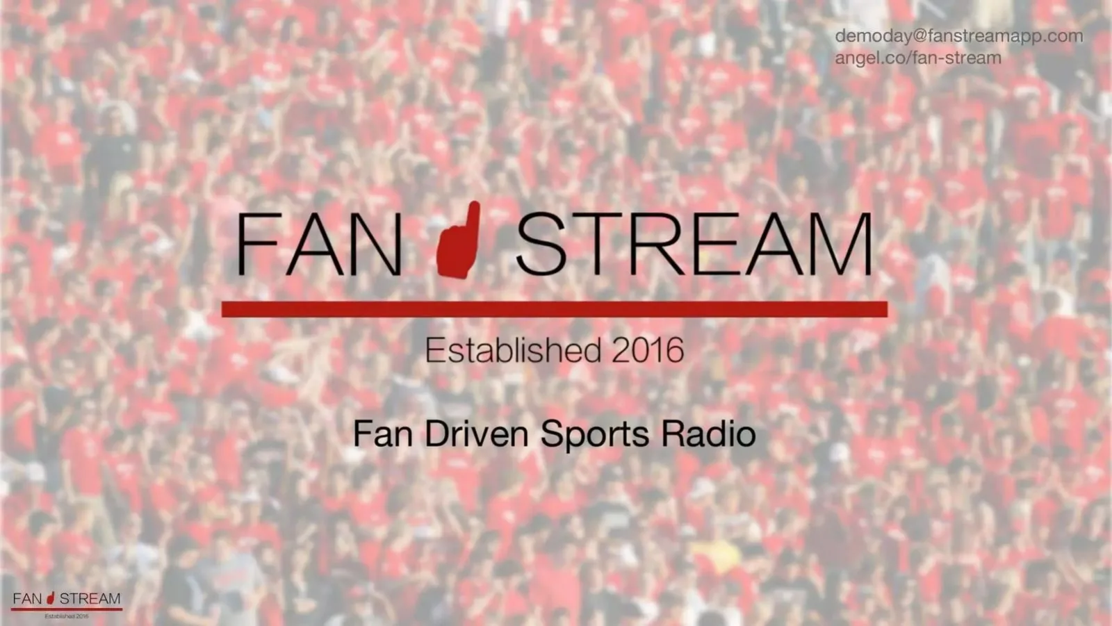 Fan Stream pitch deck slide